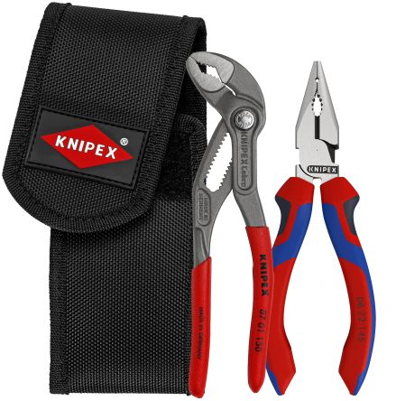 Knipex 2-Piece Plier Set, Straight Tip, 159 mm Overall