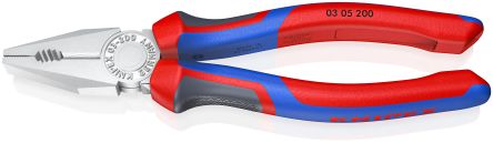 Knipex Combination Pliers, 200 mm Overall, Straight Tip