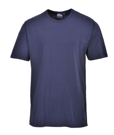 Portwest Camiseta Térmica De Color Azul Marino, Talla M, De Algodón, Poliéster