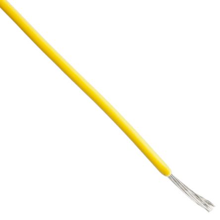 Alpha Wire Hook Up Wire UL1429, 7130, 0,2 Mm², Jaune, 24 AWG, 30m, 300 V