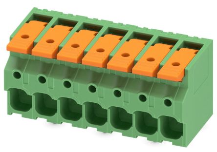 Phoenix Contact 5-ZB, LPT 6/ 7-7 Series PCB Terminal Block, 7-Contact, 7.5mm Pitch, PCB Mount, 1-Row, PCB Termination