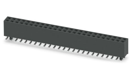 Phoenix Contact 54D/ 50-SV-1020-1-BT, FQ 2 Series Surface Mount Socket Strip, 2-Row, 2.54mm Pitch, SMD Termination