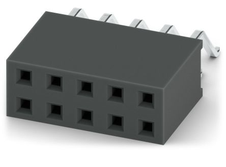 Phoenix Contact 54D/ 10-SH-0-BT, FQ 2 Series Surface Mount Socket Strip, 2-Row, 2.54mm Pitch, SMD Termination