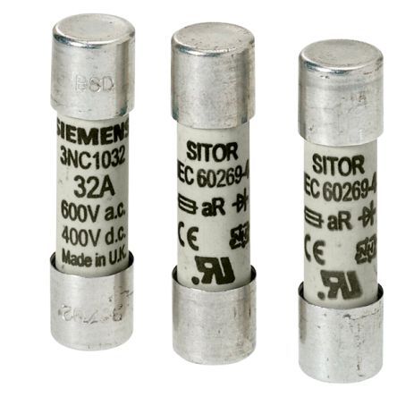 Siemens Feinsicherung 14x51mm, 660V Ac / 1A