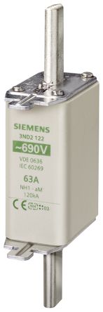 Siemens 80A NH Fuse, NH1, 690 / 400V Ac/dc