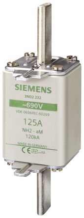 Siemens Fusibile NH,, 125A, Fusibile NH2 690 / 400V Ca/cc
