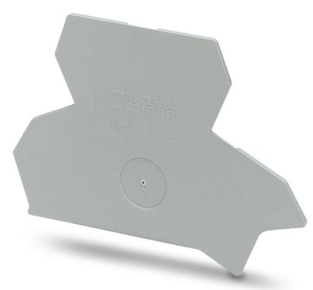 Phoenix Contact D-UKK 4 Series End Cover for Use with DIN Rail Terminal Blocks