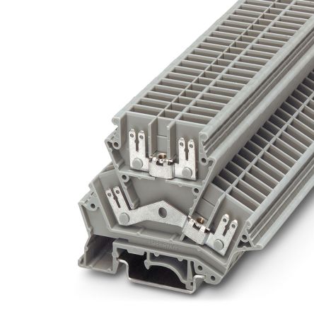 Phoenix Contact 2771133 UKK 4-FS/FS Series Grey, 4mm², 2-Level, Spade Termination