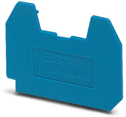 Phoenix Contact D-MT 1.5-QUATTRO BU Series End Cover for Use with DIN Rail Terminal Blocks