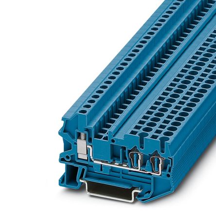 Phoenix Contact 3033029 STU 2.5-TWIN BU Series Blue, 2.5mm², 1-Level, Spring Cage Termination
