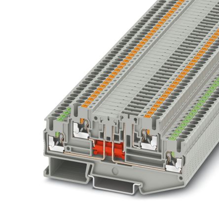 Phoenix Contact 3210230 PTT 2.5-L/TG Series Grey, 2.5mm², 1-Level, Push In Termination