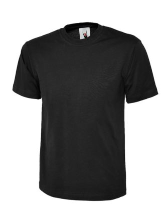 Uneek Camiseta De Manga Corta, De 100% Algodón, De Color Negro