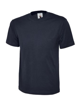 Uneek T-shirt Manches Courtes Bleu Marine, 100 % Coton