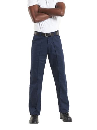 Uneek Pantalón Para Hombre, Pierna 33plg, Azul Marino, 35 % Algodón, 65 % Poliéster UC901 34plg 86cm