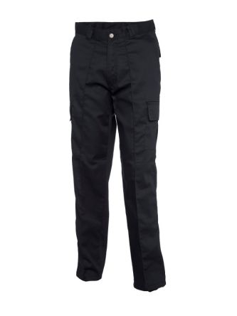 Uneek UC902 Herren Hose, 35 % Baumwolle, 65 % Polyester Schwarz, Größe 101.5cm / 40Zoll X 31Zoll