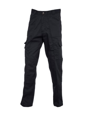 Uneek Pantalón Para Hombre, Pierna 33plg, Negro, 35 % Algodón, 65 % Poliéster UC903 40plg 101.5cm