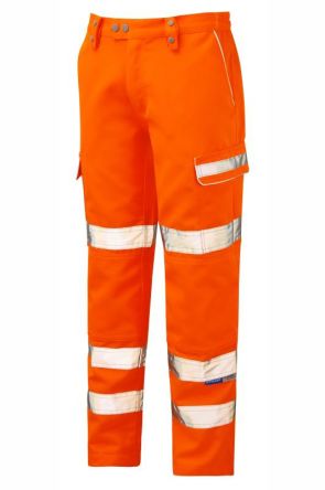 PULSAR Praybourne PR336LDS Warnschutzhose, Orange, Größe 44Zoll X 33Zoll