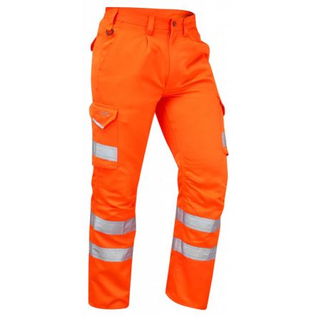 Leo Workwear CT01T Warnschutzhose, Orange X 84cm