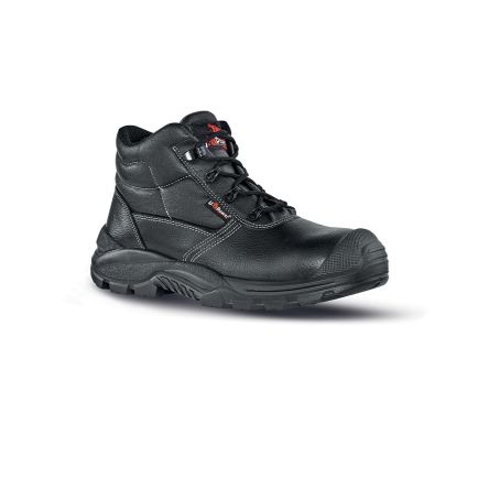 UPower RR10443 Unisex Sicherheitsstiefel Schwarz, Mit Zehen-Schutzkappe EN20345 S3, Größe 44 / UK 10