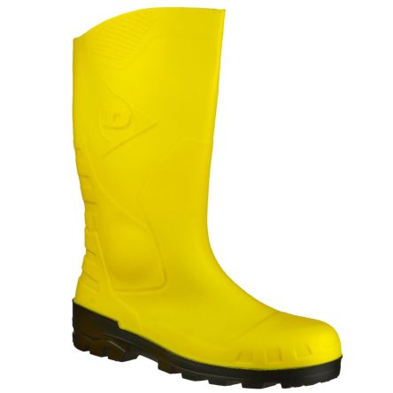 Dunlop H142211 Unisex Sicherheitsstiefel Gelb, Mit Edelstahl-Schutzkappe EN20345 S5, Größe 35 / UK 3