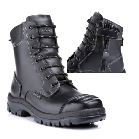 Goliath SDR15CSIZ Sicherheitsstiefel Schwarz, Mit Stahl-Schutzkappe, Größe 38 / UK 5