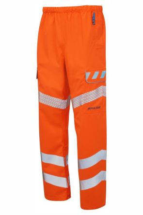 Praybourne EVO251 Warnschutzhose, Überziehhose Orange, Größe 50 To 52Zoll