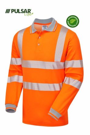 Praybourne Polo De Alta Visibilidad De Manga Larga De Color Naranja