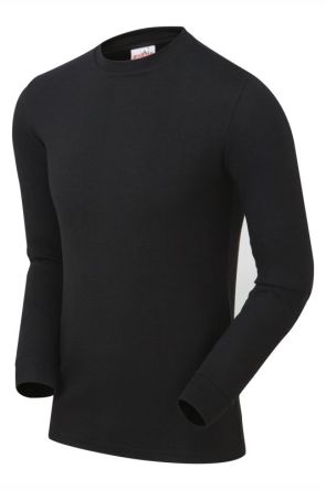 Praybourne Camiseta Térmica De Color Negro, Talla 2XL, De Algodón, Modacrílico