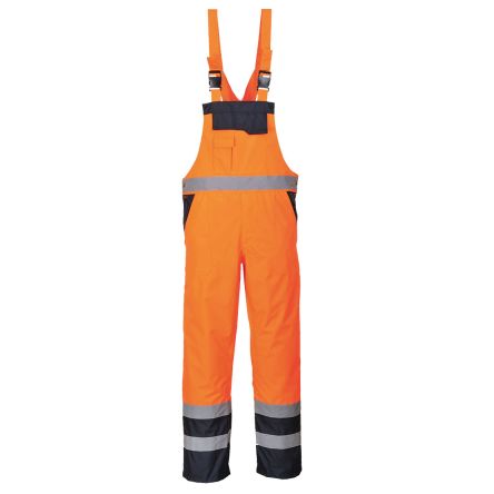 Portwest Wiederverwendbar Overall Art Latzhose, Größe 3XL Orange/Marine, Wasserdicht