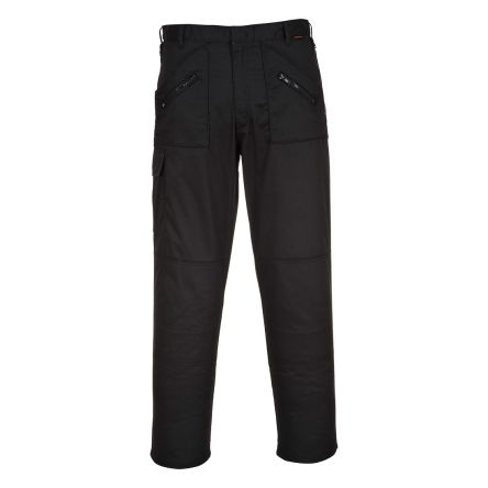 Portwest Pantalon S887, 92cm, Noir En 35 % Coton, 65 % Polyester, Confortable, Souple