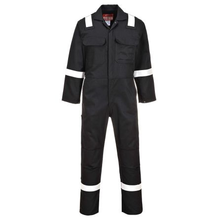 Portwest Warnschutz-Overalls, L, Wiederverwendbar,, Marineblau, Flammhemmend