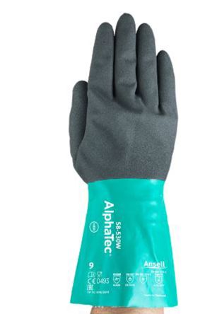 Ansell AlphaTec 58-535W Arbeitshandschuhe, Größe 8, Abrasion Resistant, Chemical Resistant, Nylon Grau