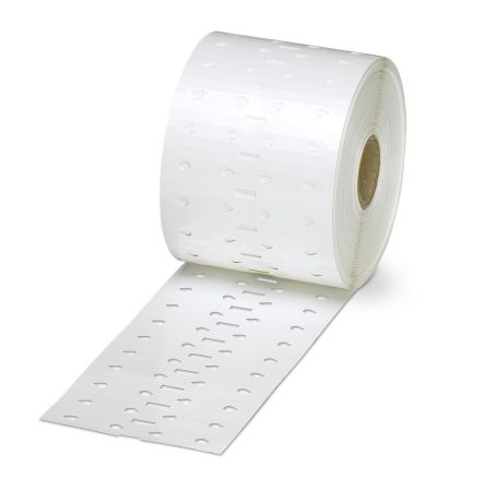 Phoenix Contact WMT Slide On Cable Markers, White, 3 → 4.2mm Cable, for THERMOMARK, 0817235