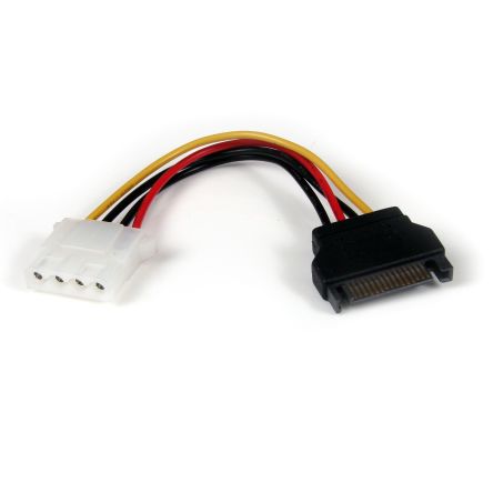 StarTech.com Male SATA Power to Female LP4 Cable, 6in