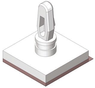 Essentra Leiterplattenhalterung Nylon Abstandshalter Selbstklebend 7.9mm X 16.6mm, Auflage 12.7 X 12.7mm, Ø 3.18mm Für