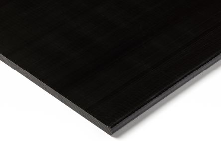 RS PRO Black Plastic Sheet, 500mm X 300mm X 6mm