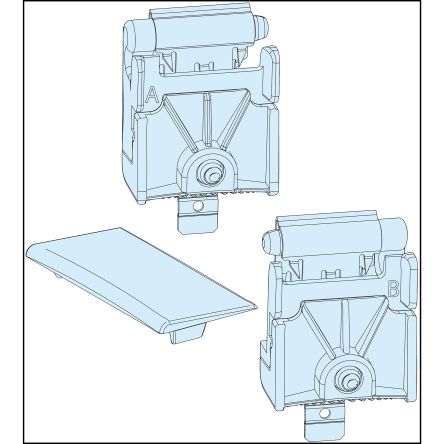 Schneider Electric PrismaSeT Series Metal Hinge Set for Use with PrismaSeT G Front Plate, PrismaSeT P Front Plate