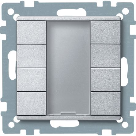 Schneider Electric Grey Push Button Light Switch, 4 Gang, MTN