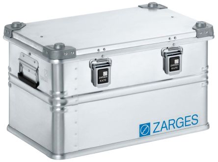 Zarges K 470 Aluminium Transportkoffer Silber, Außenmaße 340 X 600 X 400mm / Innen 310 X 550 X 350mm