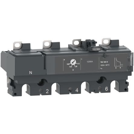 Schneider Electric, ComPacT NSX100/160/250 MCCB 4P 63A, Fixed Mount