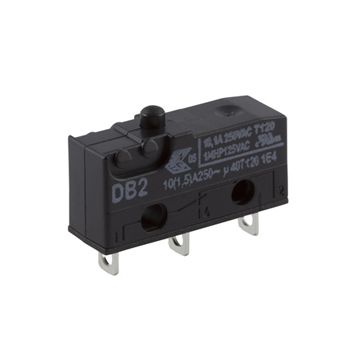 ZF Mikroschalter Knopf-Betätiger Lötanschluss, 10,1 A @ 250 V AC, SPDT 2,45 N -40°C - +120°C