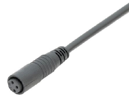 Binder Cable De Conexión, Con. A M8 Hembra, 3 Polos, Con. B Sin Terminación, Cod.: A, Long. 2m