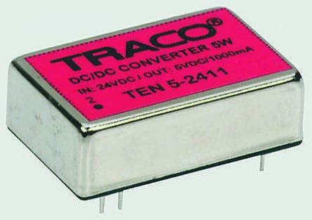 TRACOPOWER TEN 5 DC-DC Converter, ±12V Dc/ ±250mA Output, 36 → 72 V Dc Input, 6W, Through Hole, +85°C Max Temp