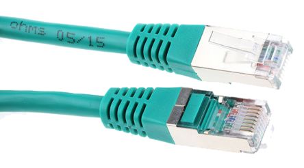 Decelect Ethernetkabel Cat.5e, 2m, Grün Patchkabel, A RJ45 U/UTP Stecker, B RJ45, PVC