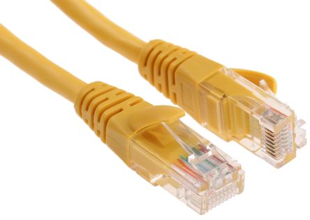Decelect Ethernetkabel Cat.5e, 3m, Gelb Patchkabel, A RJ45 U/UTP Stecker, B RJ45, PVC