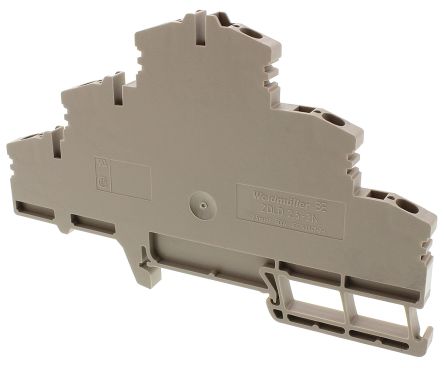 Weidmuller ZDLD Series Brown DIN Rail Terminal Block, 2.5mm², Triple-Level, Clamp Termination