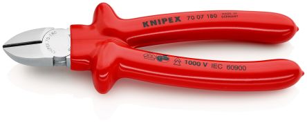 Knipex 70 07 VDE Seitenschneider 180 Mm, Schneidleistung 4mm