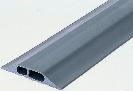 Vulcascot 3m Grey Cable Cover In Rubber, 25 X 10 & 15 X 10mm Inside Dia.