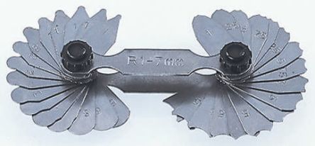 Kleffmann & Weese Metrisch Radius- & Konturlehre Radienlehre Metr. Maß Max. 7mm, ISOCAL