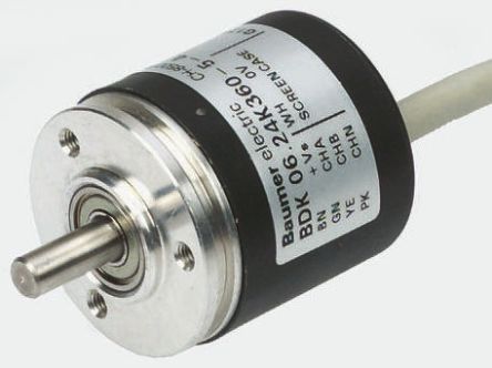 Baumer Codeur Incrémental Optique, Axe Sortant Ø 5mm, HTL / Push Pull, 360 Ppr